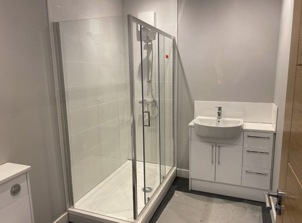 Installation of a new bathroom in a flat in Aston, Birmingham