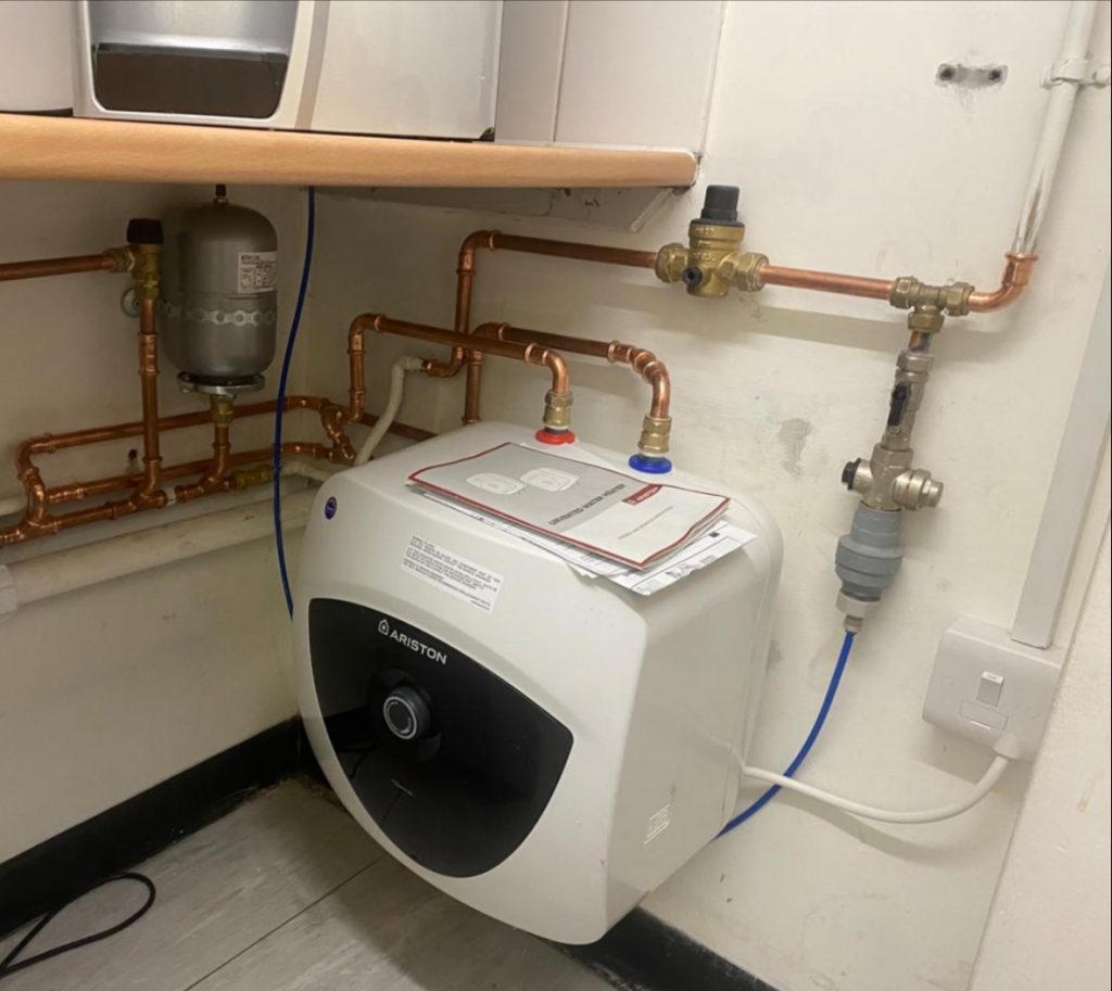 Replacement and refurbishment of water heater systems in warehouse in Portsmouth