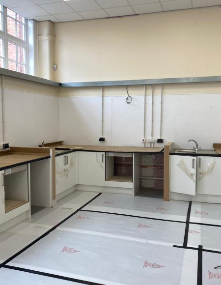 New Kitchen Classroom Installation at a school in Coventry